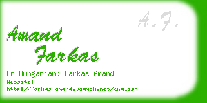 amand farkas business card